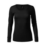 Women's long-sleeved merino T-shirt Malfini Merino Rise LS 160 black