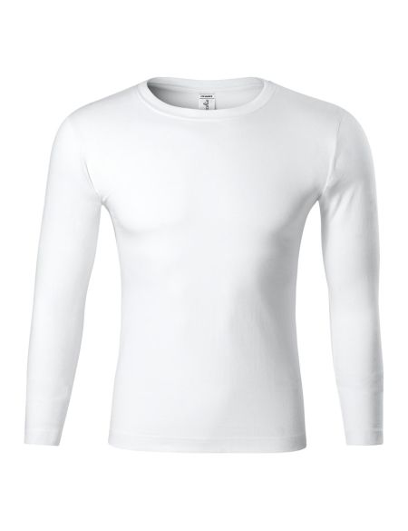 Unisex Langarm-T-Shirt Malfini Progress LS P75 weiß