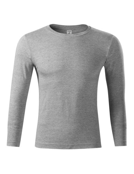 Unisex Langarm-T-Shirt Malfini Progress LS P75 weiß