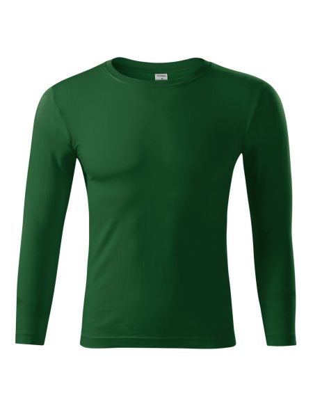 Unisex Langarm-T-Shirt Malfini Progress LS P75 weiß