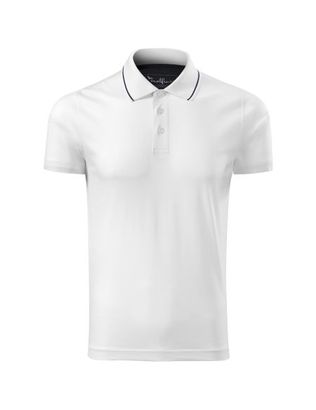 Men's polo shirt mercerized cotton Malfini Grand 259 white