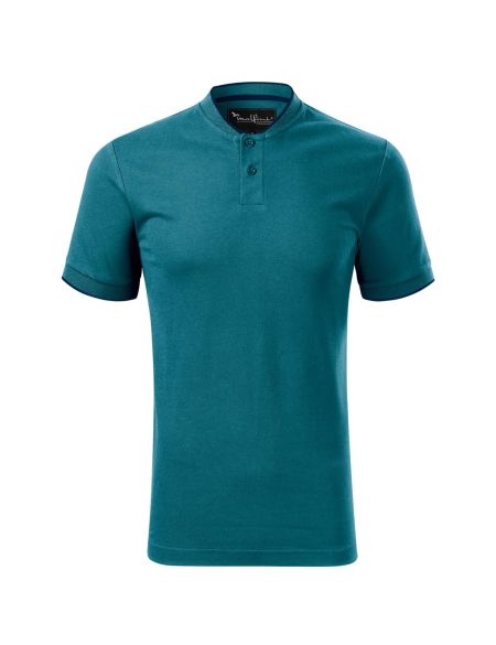 Men's bomber style polo shirt Malfini Diamond 273 white