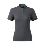 Women's bomber style polo shirt Malfini Diamond 274 white