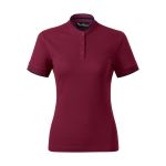 Women's bomber style polo shirt Malfini Diamond 274 white