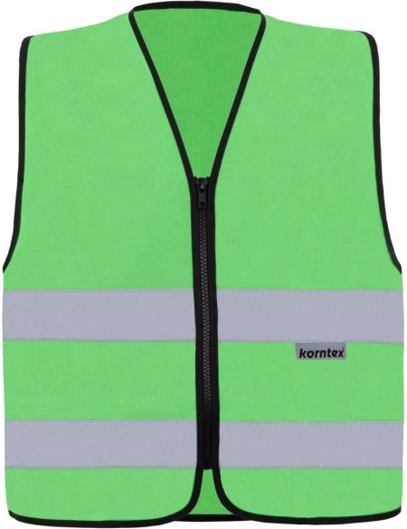 Sicherheitsweste mit Reißverschluss Korntex RX217 Köln neongrün