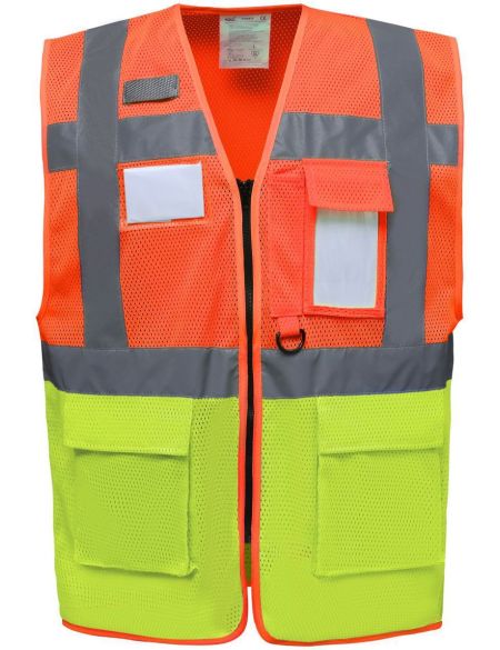 Yoko HVW820 Warnweste aus gelbem Netzgewebe