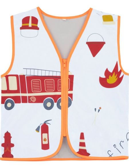 Kinder-Warnweste Korntex ACTION silber/Feuerwehr