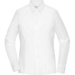 Damen Popeline Slim Fit Hemd mit langen Ärmeln Daiber JN1371 weiß
