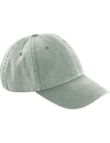 Kinder 6-Panel Low-Profile Vintage Cap Beechfield B655B Vintage Schwarz