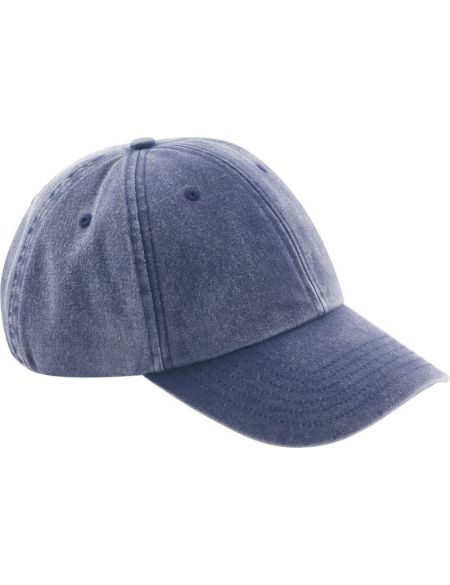 Kinder 6-Panel Low-Profile Vintage Cap Beechfield B655B Vintage Schwarz