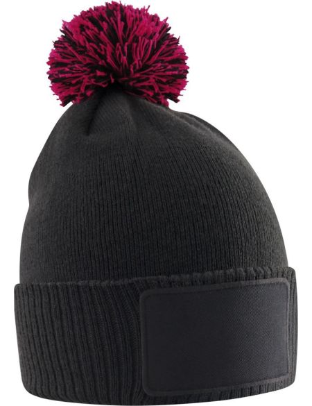 Čepice dětská s bambulí Snowstar Beechfield B443B black/graphite grey