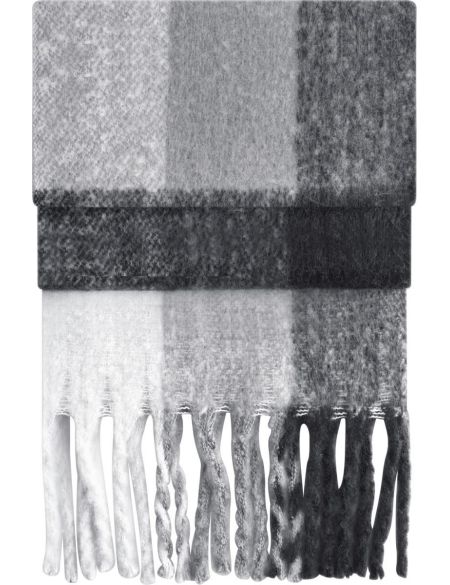 Scarf Fluffy Check Beechfield B494R gray check
