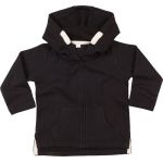 Children's zip-up sweatshirt made of organic cotton Babybugz BZ32 black