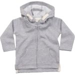 Mikina dětská na zip z bio bavlny Babybugz BZ32 heather grey melange