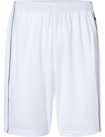 Basic Daiber JN387 team sports shorts white/black