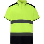 Polo piqué bezpečnostní Hi-Vis Yoko HVJ220 hi vis yellow/navy
