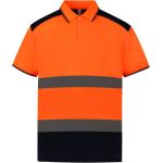 Polo-Piqué-Sicherheits-Hi-Vis-Yoko-HVJ220-Hi-Vis-Gelb/Marineblau
