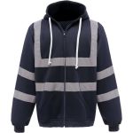 Zip-up sweatshirt with safety features Yoko HVK07 black