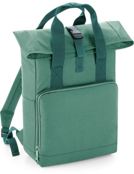 Rolling backpack with double handle BagBase BG118 olive green