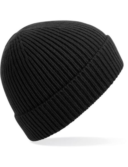 Ribbed knit hat Beechfield B380 white