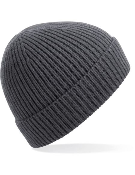 Ribbed knit hat Beechfield B380 white