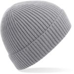 Ribbed knit hat Beechfield B380 white