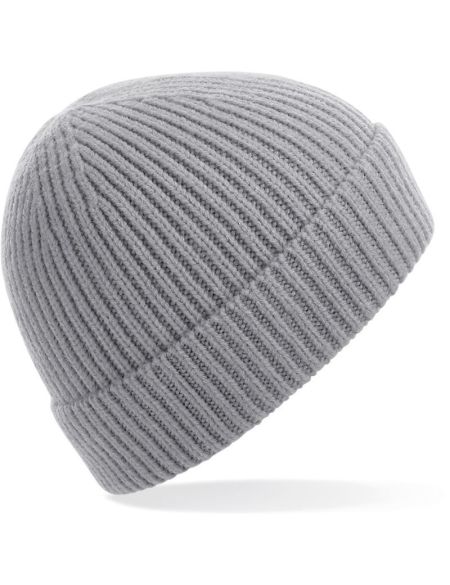 Ribbed knit hat Beechfield B380 white