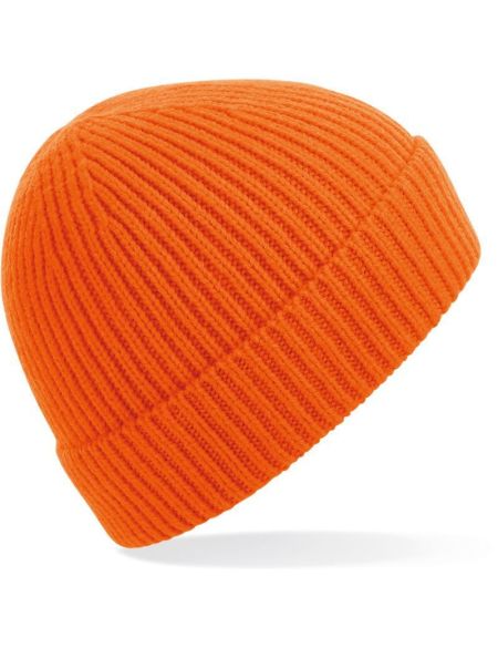 Ribbed knit hat Beechfield B380 white