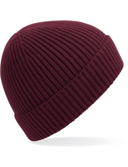 Gerippte Strickmütze Beechfield B380 weiß