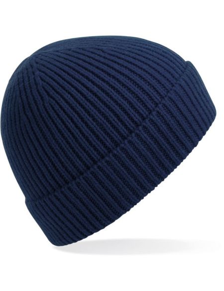 Ribbed knit hat Beechfield B380 white