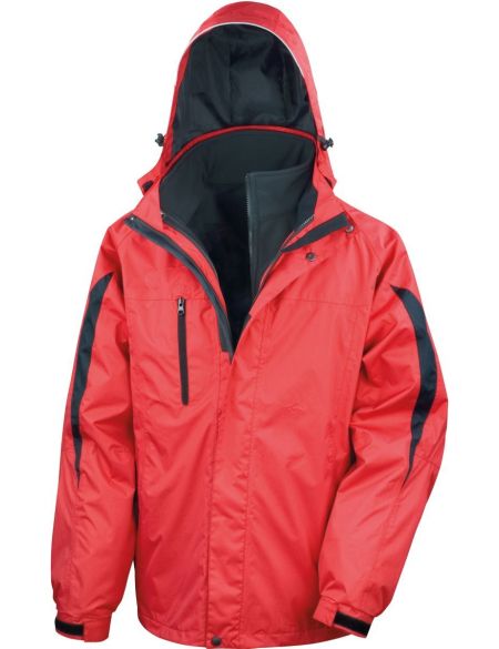 3-in-1-Herrenjacke Result R400M schwarz/schwarz