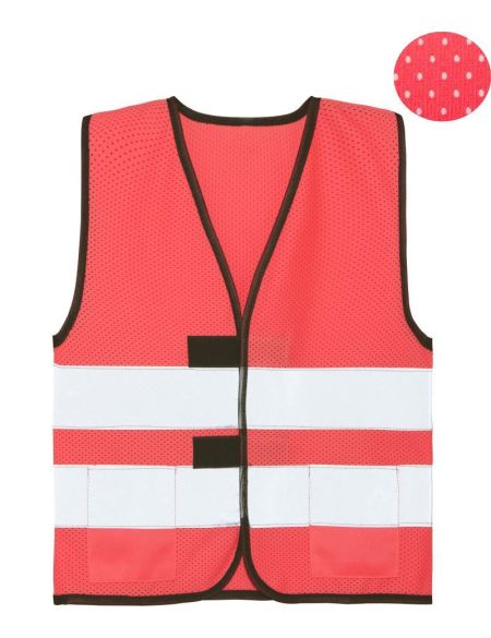 Children's safety mesh vest Korntex KWM Korfu neon green