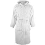The One Towelling Bathrobe hooded white
