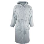 Župan s kapucí The One Towelling Bathrobe hooded silver grey