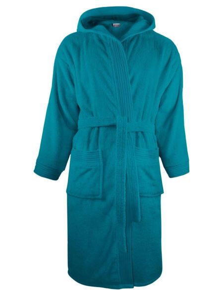 The One Towelling Bathrobe hooded white
