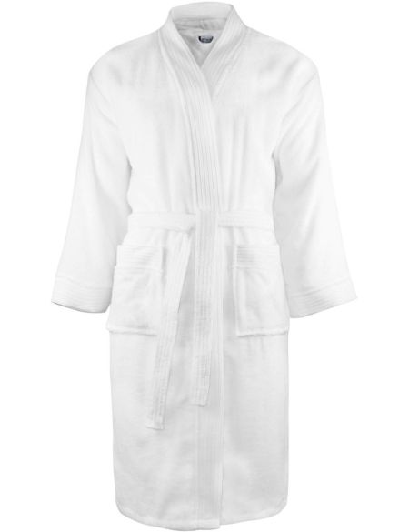 The One Towelling Bathrobe white