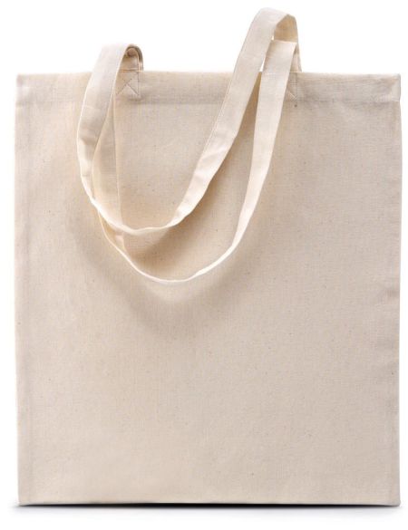 Cotton bag with long handle Kimood KI0223 white