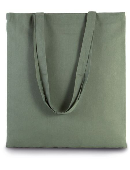 Cotton bag with long handle Kimood KI0223 white