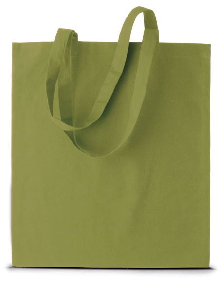 Cotton bag with long handle Kimood KI0223 white