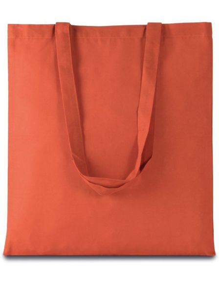 Cotton bag with long handle Kimood KI0223 white