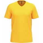 Kariban K357 weißes Herren-T-Shirt mit V-Ausschnitt