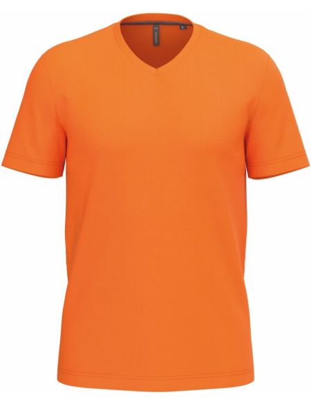 Kariban K357 white V-neck men's T-shirt