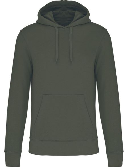 Men's ecological sweatshirt with hood Kariban K4027 white
