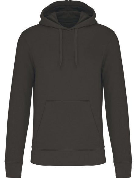 Men's ecological sweatshirt with hood Kariban K4027 white