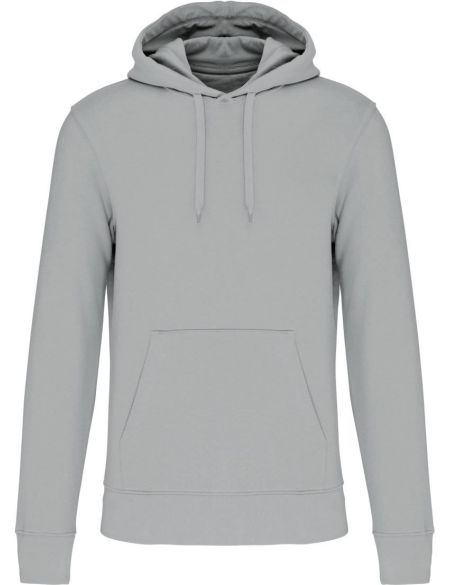 Men's ecological sweatshirt with hood Kariban K4027 white