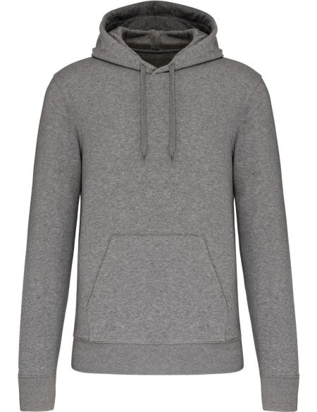 Men's ecological sweatshirt with hood Kariban K4027 white