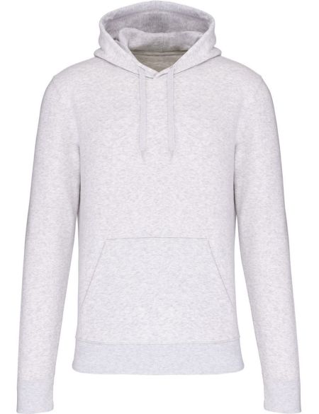 Men's ecological sweatshirt with hood Kariban K4027 white