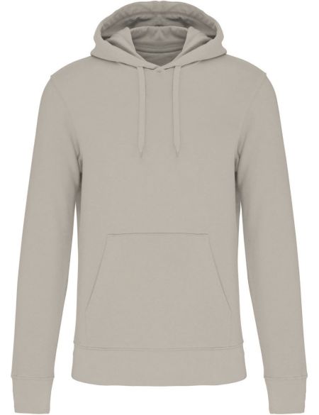 Men's ecological sweatshirt with hood Kariban K4027 white