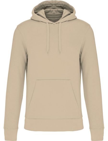 Men's ecological sweatshirt with hood Kariban K4027 white