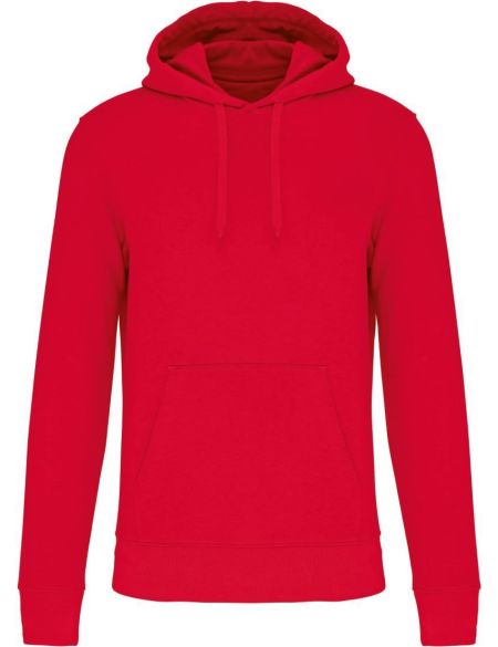 Men's ecological sweatshirt with hood Kariban K4027 white
